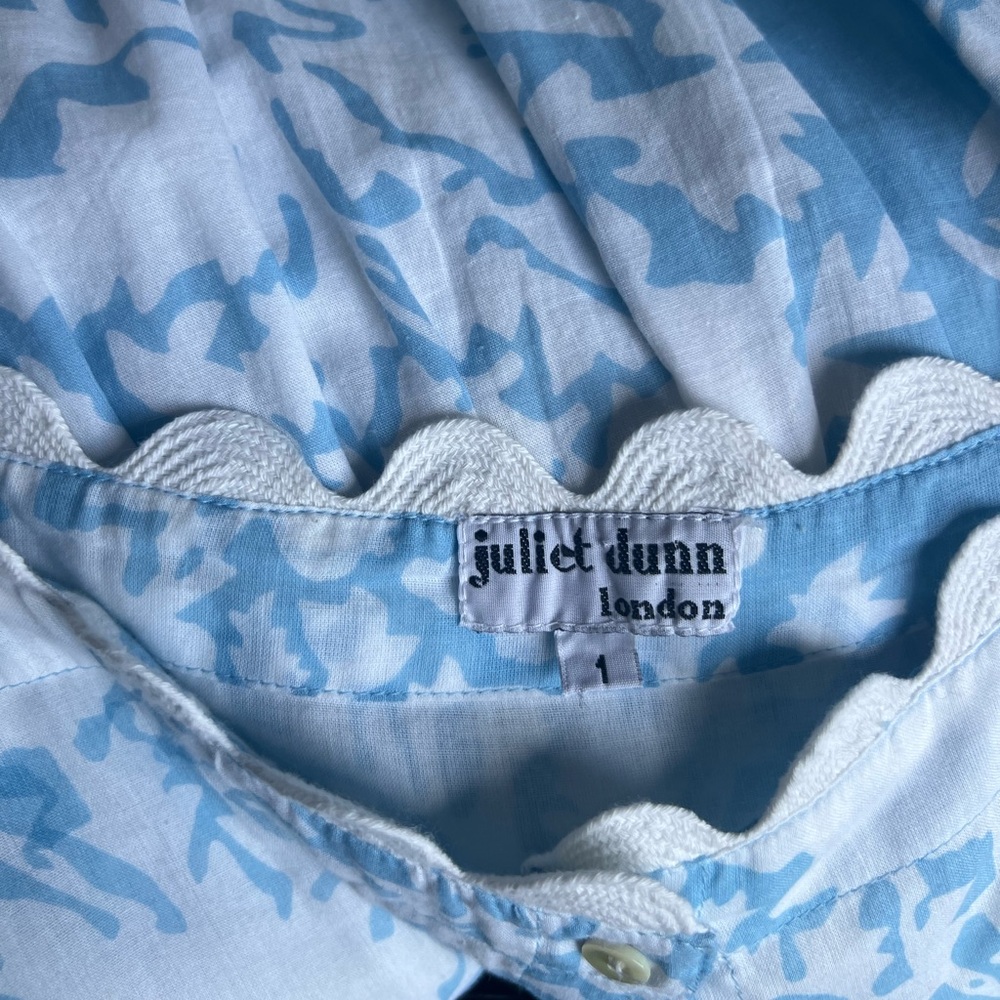 Juliet Dunn Blue and White Floral Maxi Dress - Picture 4 of 4